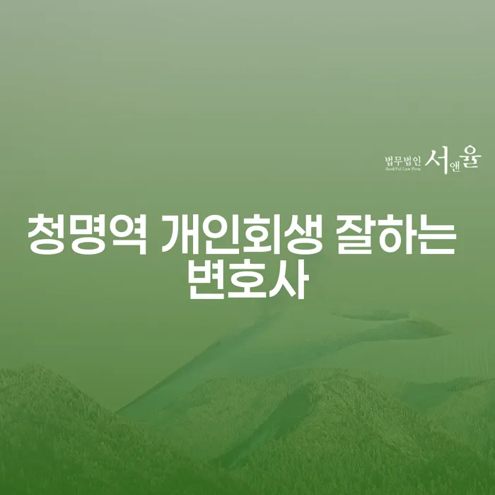 청명역 개인회생 잘하는 변호사