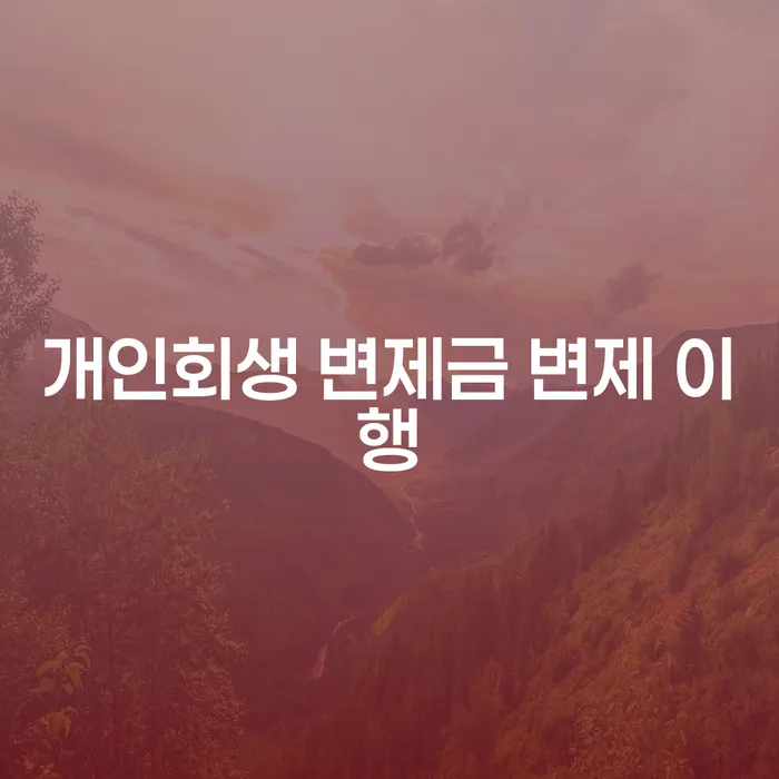 개인회생 변제금 변제 이행: 정말로 나에게 필요한 선택일까?