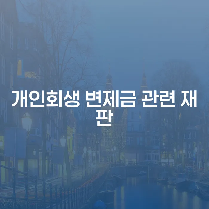 개인회생 변제금 관련 재판, 어떻게 준비해야 할까요?